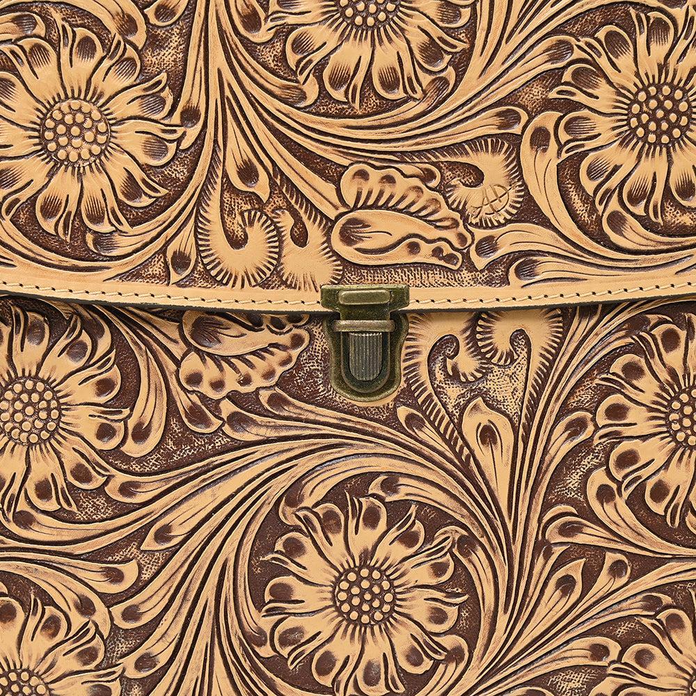 American Darling Hand-Tooled Genuine Leather Tote