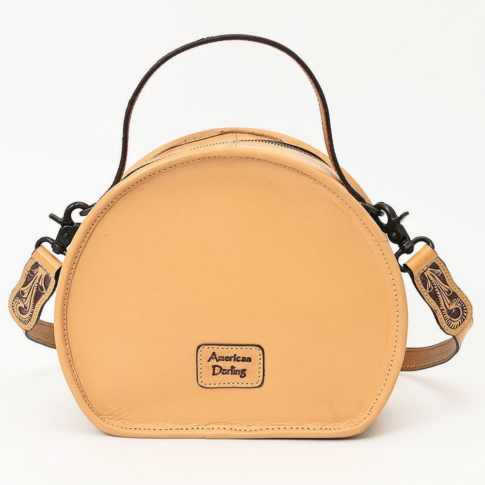 American Darling Hand-Tooled Genuine Leather Canteen Bag