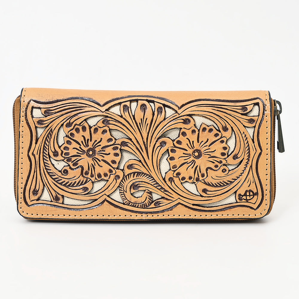 American Darling Wallet Hand Tooled Genuine Leather