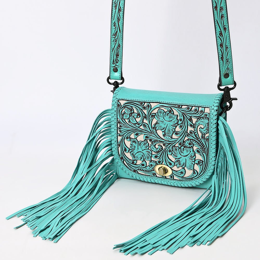American Darling Small Crossbody Hand Tooled Genuine Leather