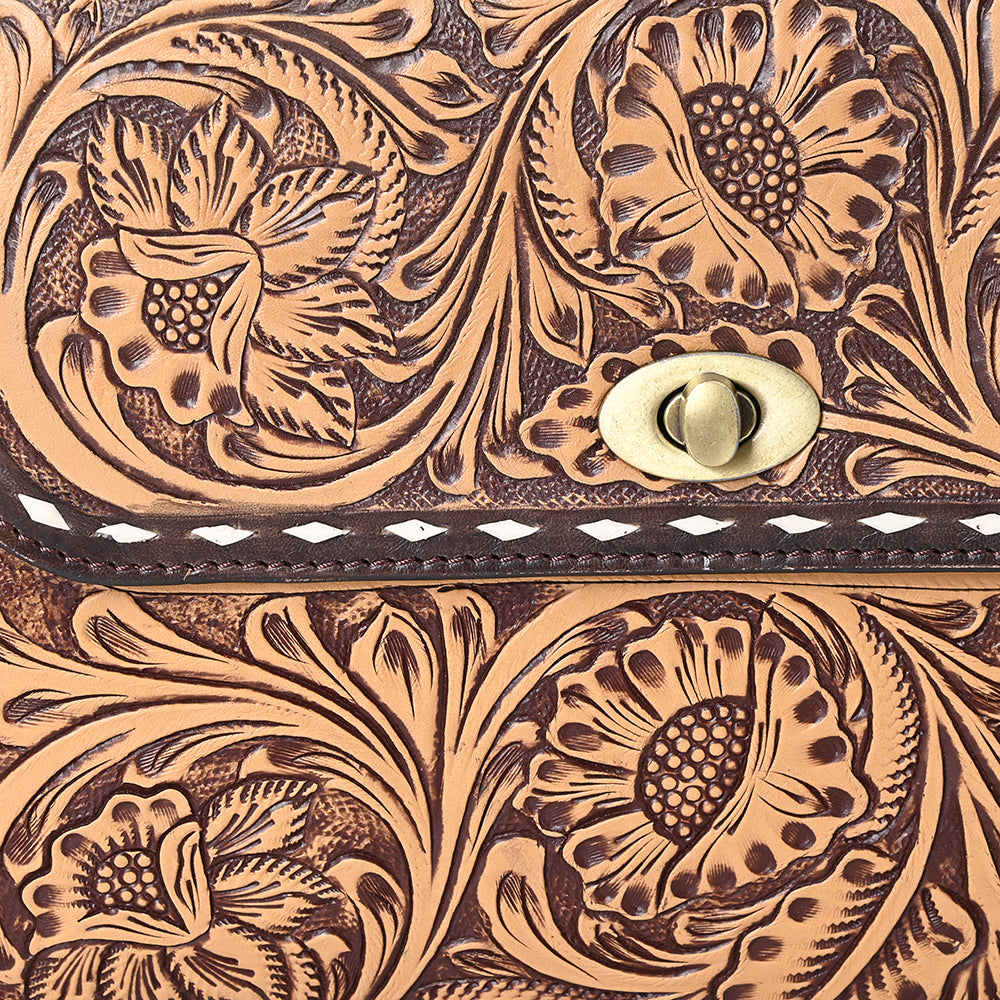 American Darling Hand-Tooled Genuine Leather Tote