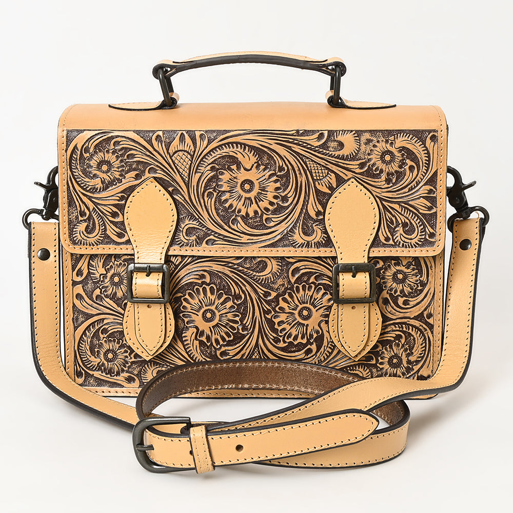 American Darling Hand-Tooled Genuine Leather Briefcase