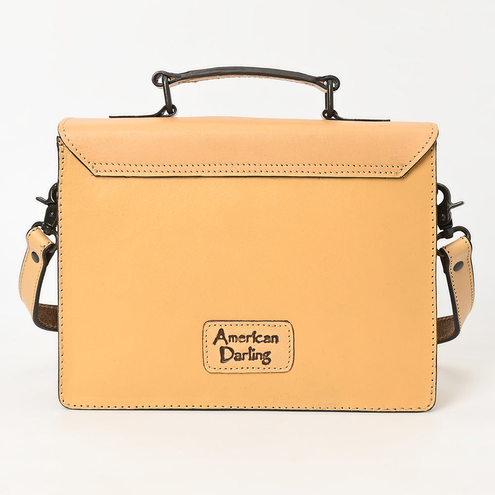 American Darling Hand-Tooled Genuine Leather Briefcase