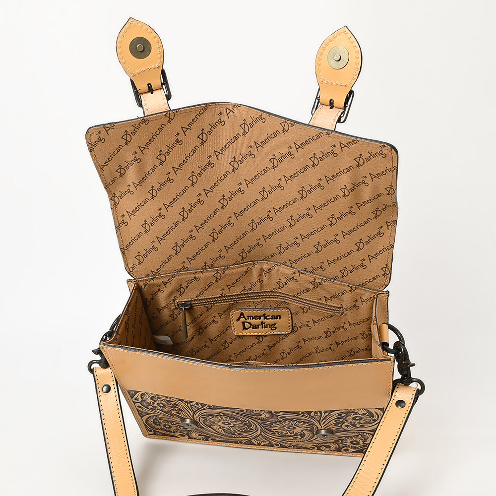 American Darling Hand-Tooled Genuine Leather Briefcase