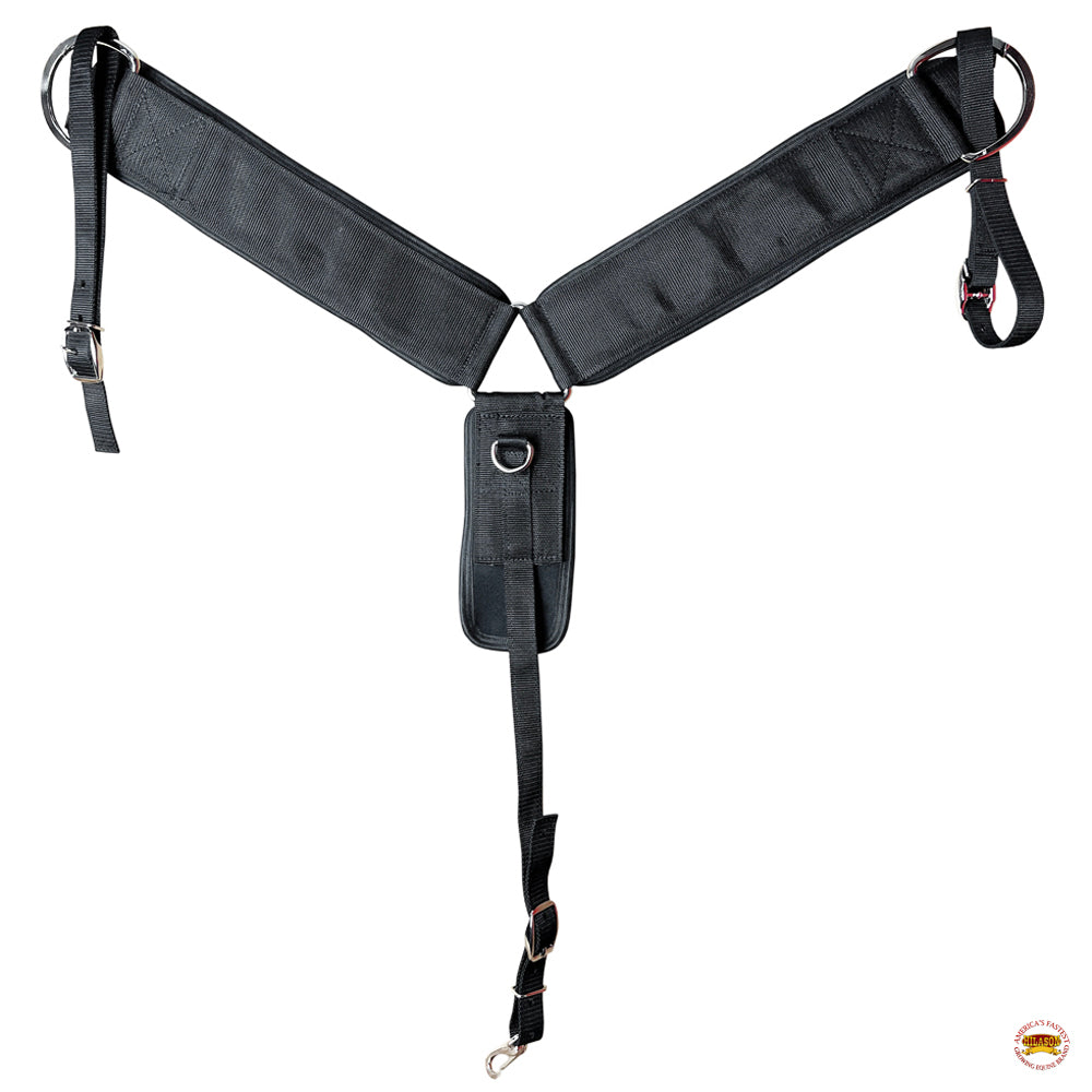 HILASON Western Horse Tack Neoprene Nylon Breast Collar Black |Nylon | Collars For Horses Set