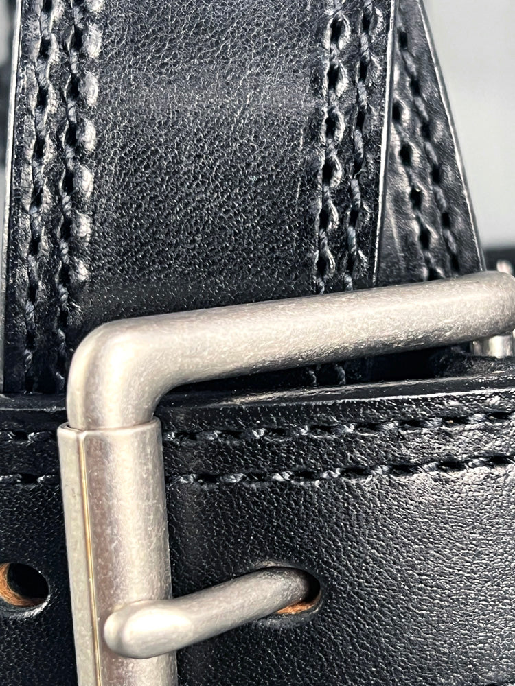 HILASON Western Heavy Duty Genuine Leather Mens Belt Black
