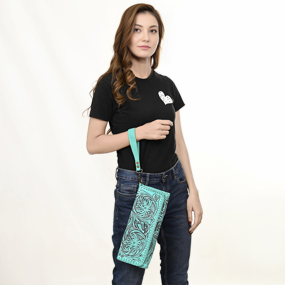 American Darling Hand-Tooled Genuine Leather Wallet