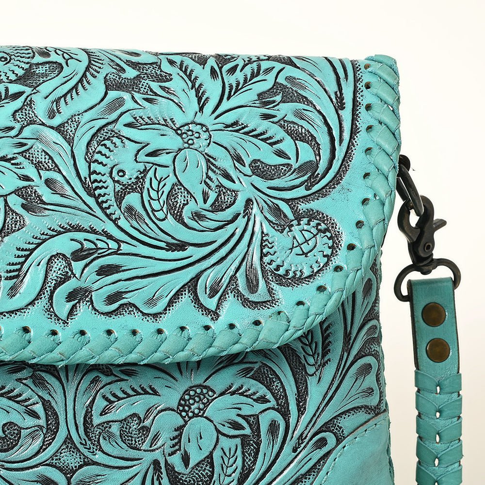 American Darling Small Crossbody Hand Tooled Genuine Leather