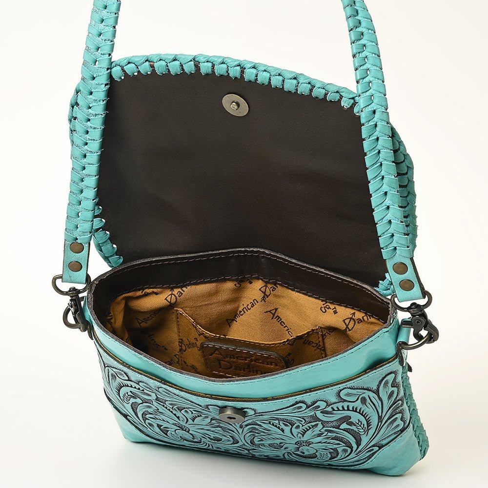 American Darling Small Crossbody Hand Tooled Genuine Leather
