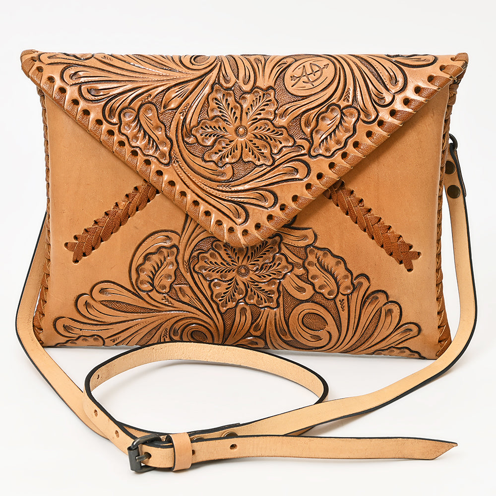 American Darling Envelope Hand Tooled Genuine Leather