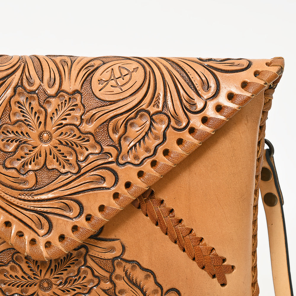 American Darling Envelope Hand Tooled Genuine Leather