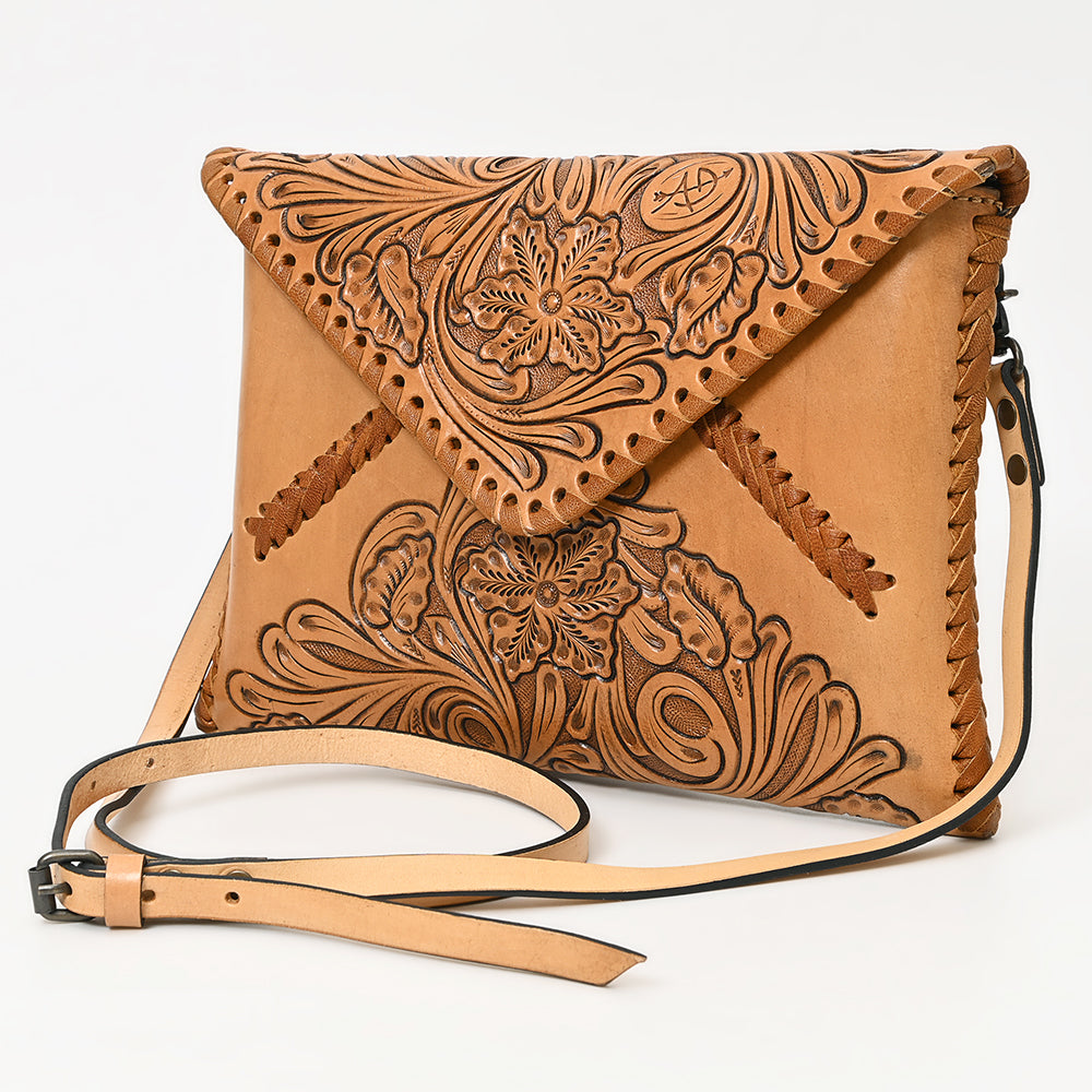 American Darling Envelope Hand Tooled Genuine Leather