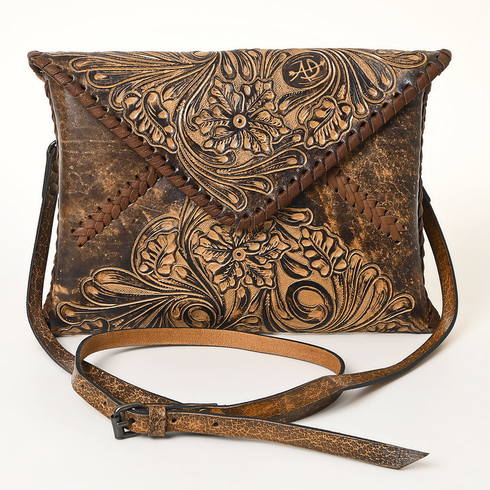 American Darling Envelope Hand Tooled Genuine Leather