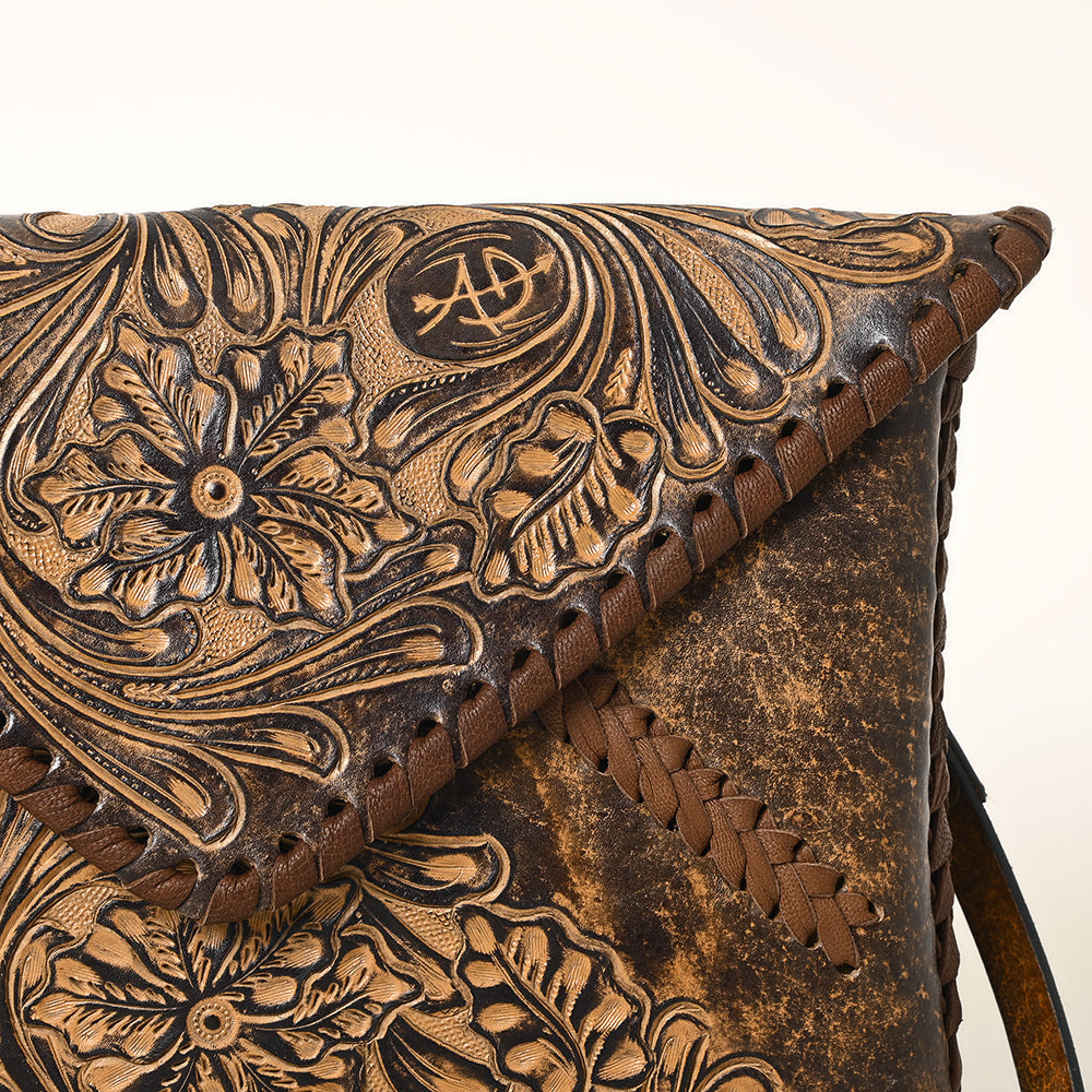 American Darling Envelope Hand Tooled Genuine Leather