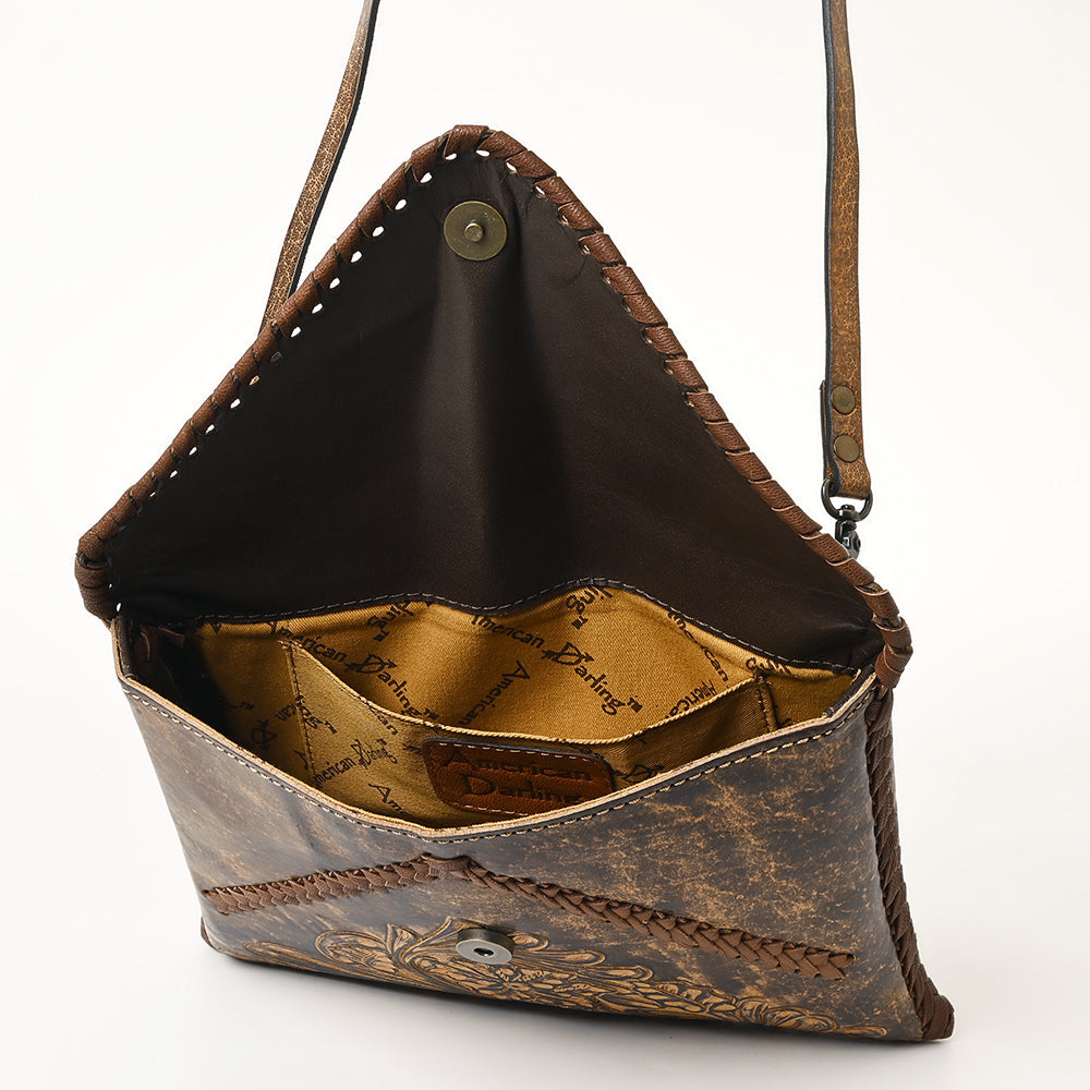 American Darling Envelope Hand Tooled Genuine Leather