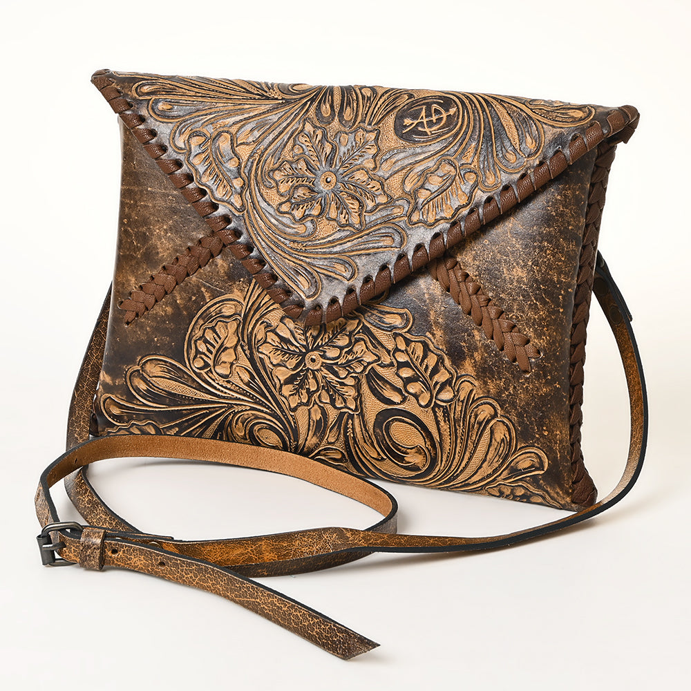 American Darling Envelope Hand Tooled Genuine Leather