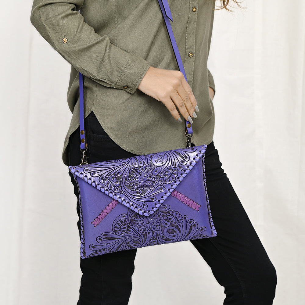 American Darling Envelope Hand Tooled Genuine Leather
