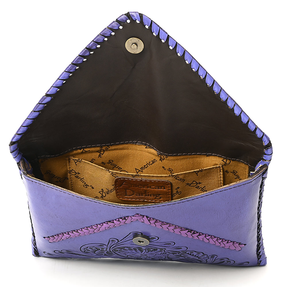 American Darling Envelope Hand Tooled Genuine Leather