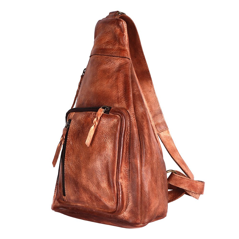 Never Mind Sling Vintage Handmade Genuine Cowhide Leather
