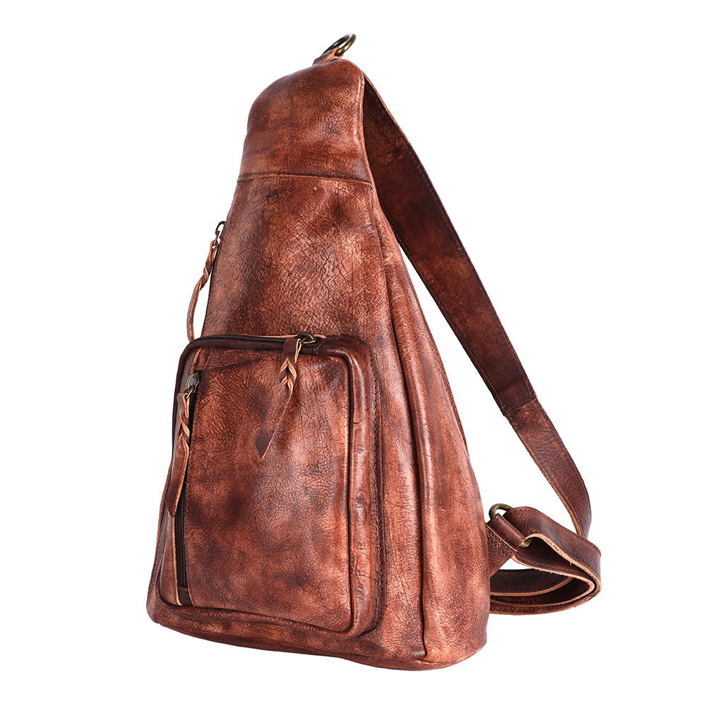 Never Mind Sling Vintage Handmade Genuine Cowhide Leather