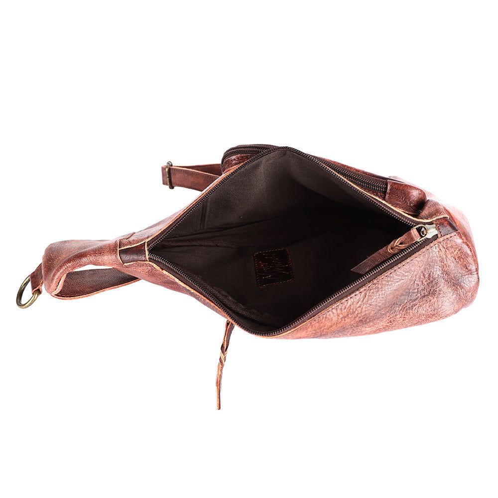 Never Mind Sling Vintage Handmade Genuine Cowhide Leather
