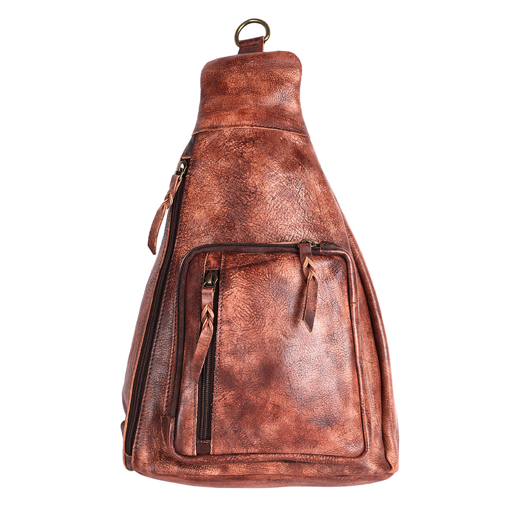 Never Mind Sling Vintage Handmade Genuine Cowhide Leather