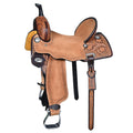 HILASON Western Horse Saddle American Leather Trail Barrel Brown