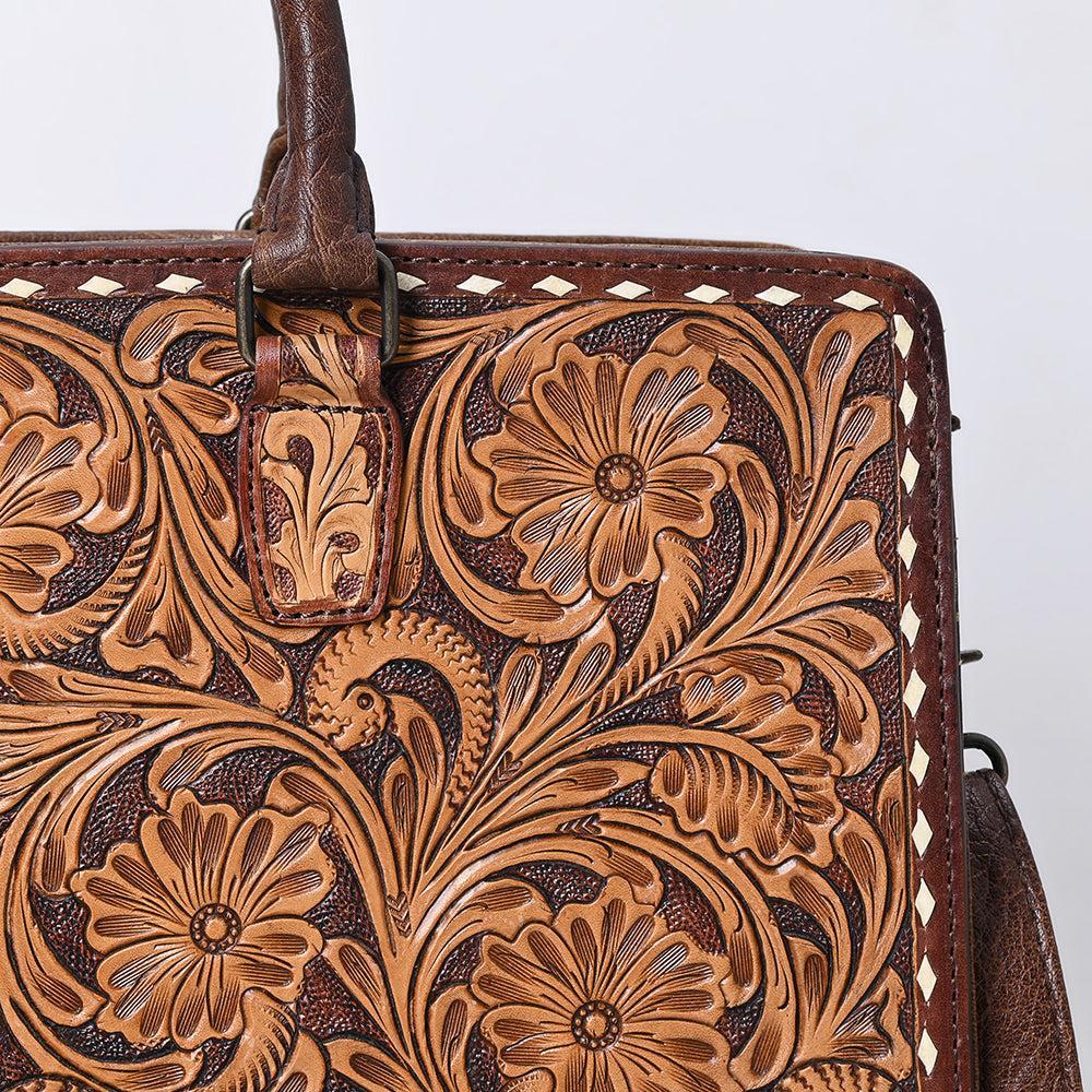 American Darling Hand-Tooled Genuine Leather Crossbody Bag