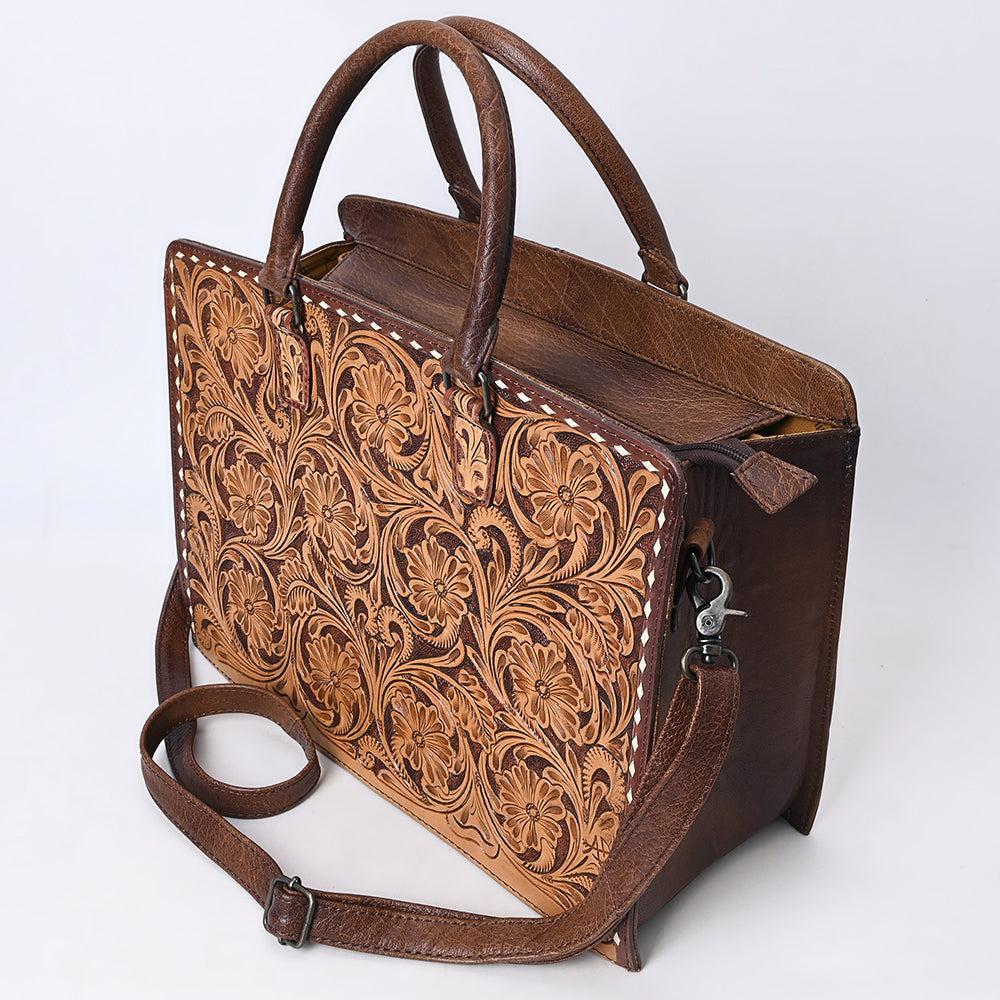 American Darling Hand-Tooled Genuine Leather Crossbody Bag