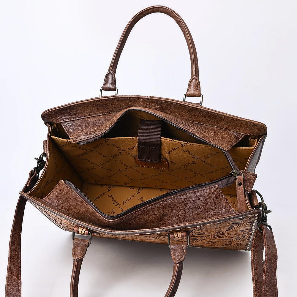 American Darling Hand-Tooled Genuine Leather Crossbody Bag