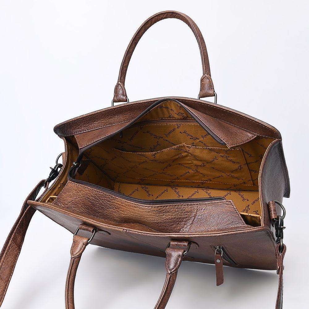 American Darling Hand-Tooled Genuine Leather Crossbody Bag