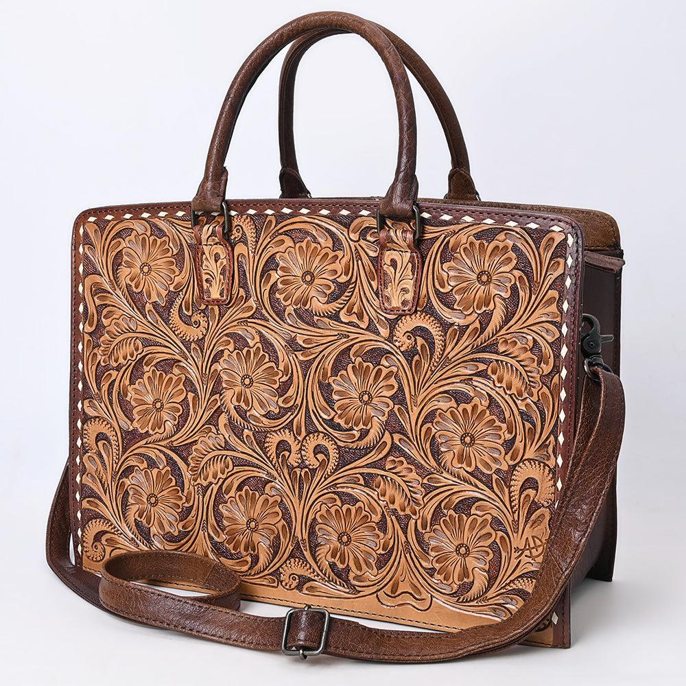 American Darling Hand-Tooled Genuine Leather Crossbody Bag