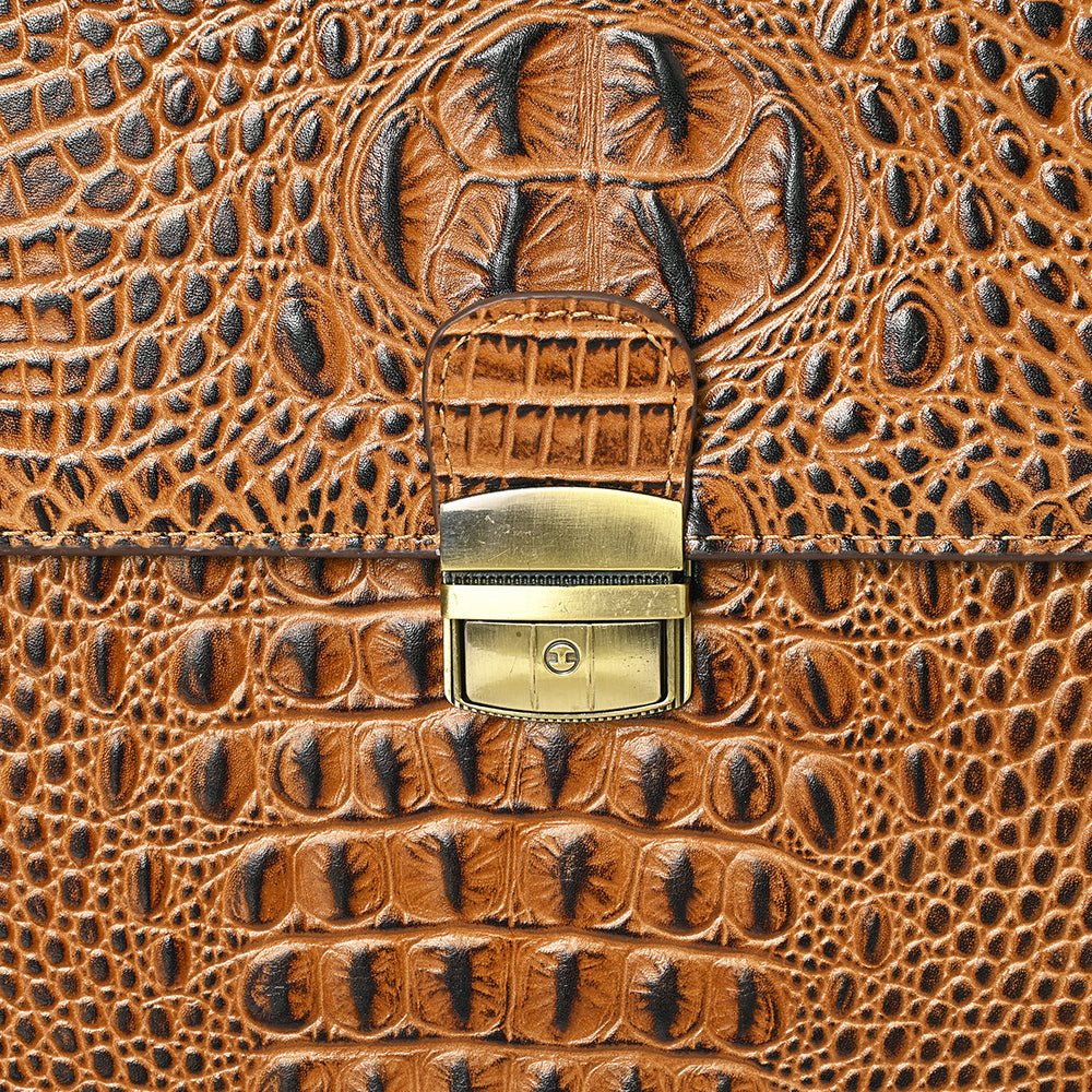 American Darling Crocodile Embossed Genuine Leather Crossbody Bag
