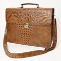 American Darling Crocodile Embossed Genuine Leather Crossbody Bag