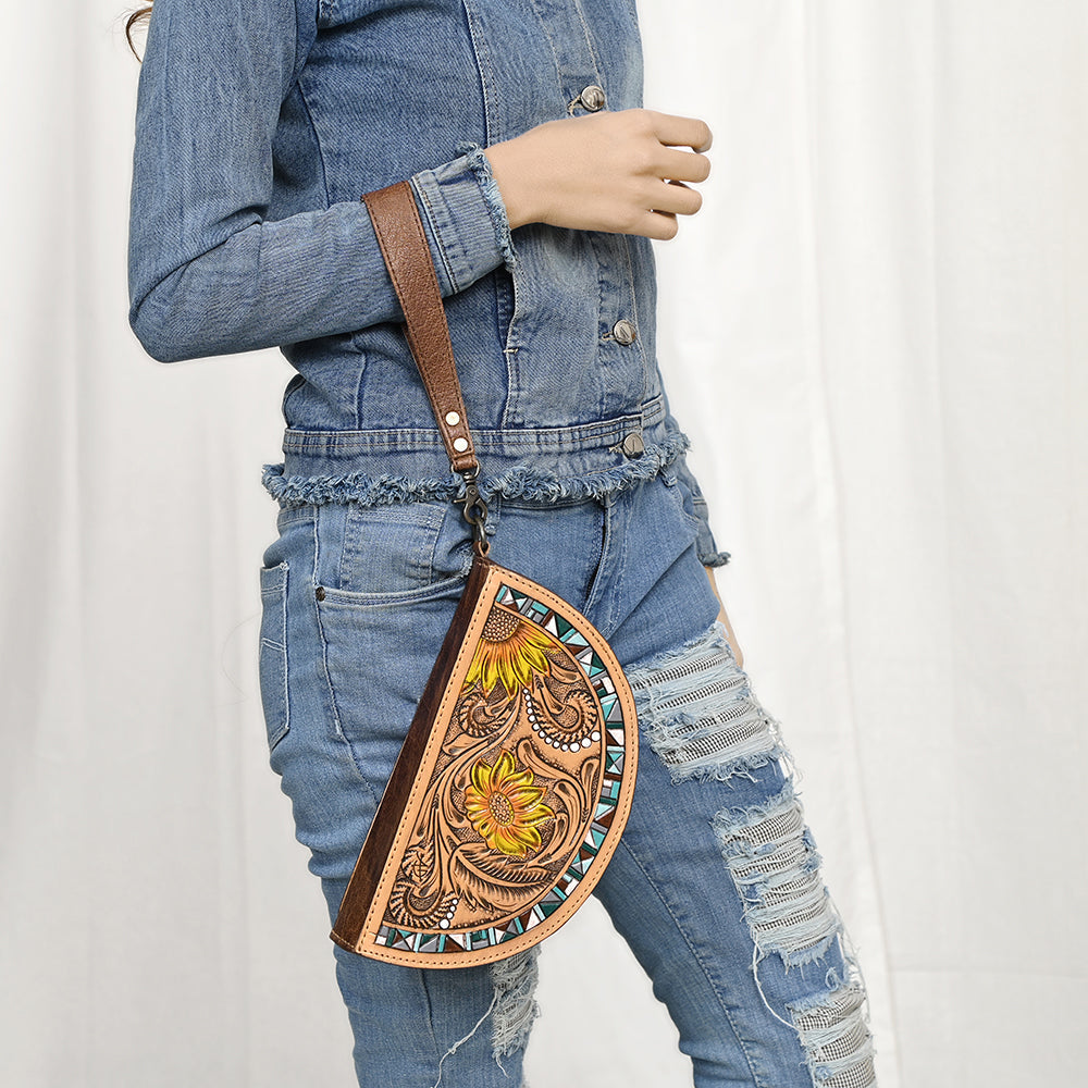 American Darling Hand Tooled Genuine Leather