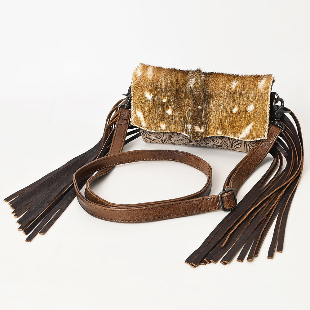 American Darling Hair-On Genuine Leather Crossbody Bag