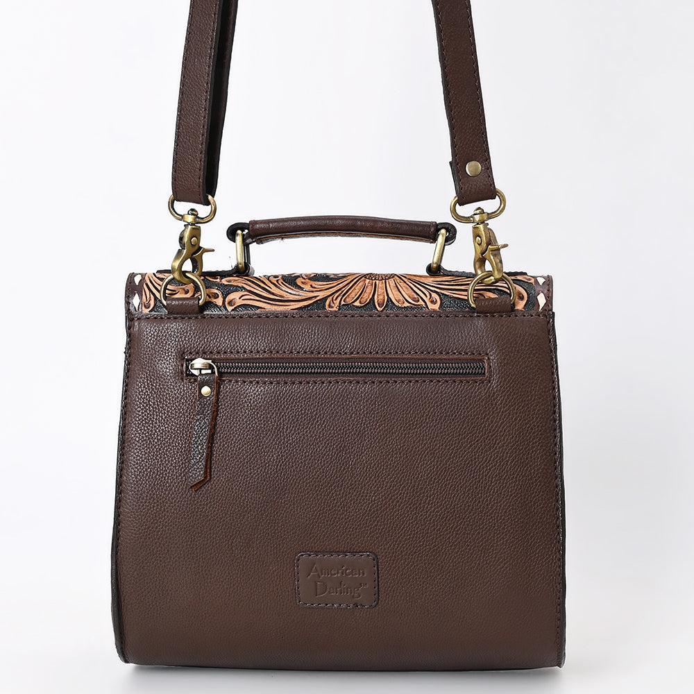 American Darling Hand-Tooled Genuine Leather Briefcase