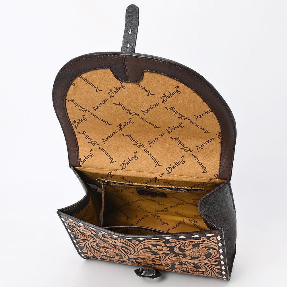 American Darling Hand-Tooled Genuine Leather Briefcase