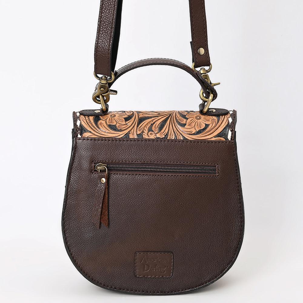 American Darling Hand-Tooled Genuine Leather Small Crossbody Bag