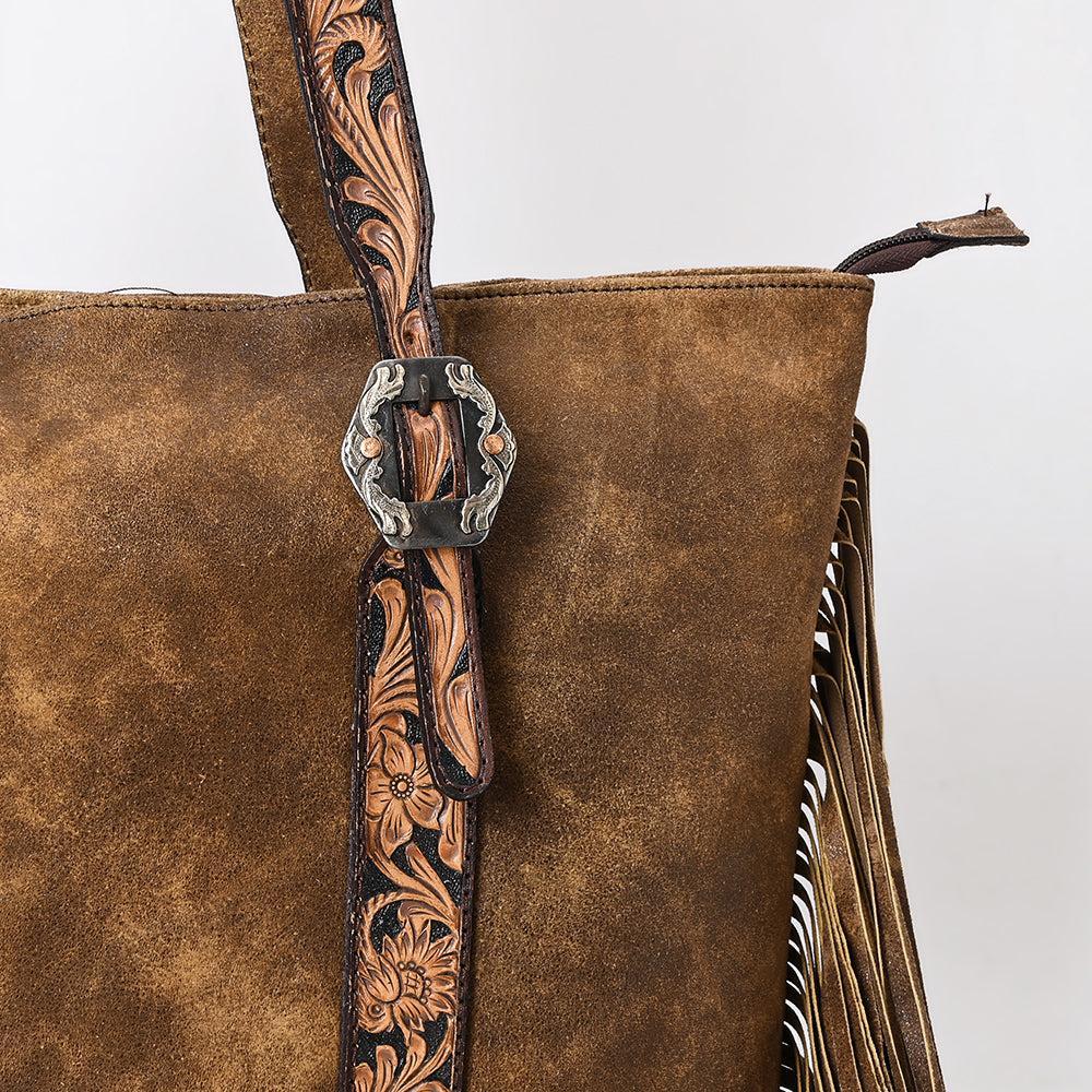 American Darling Hand-Tooled Genuine Leather Tote