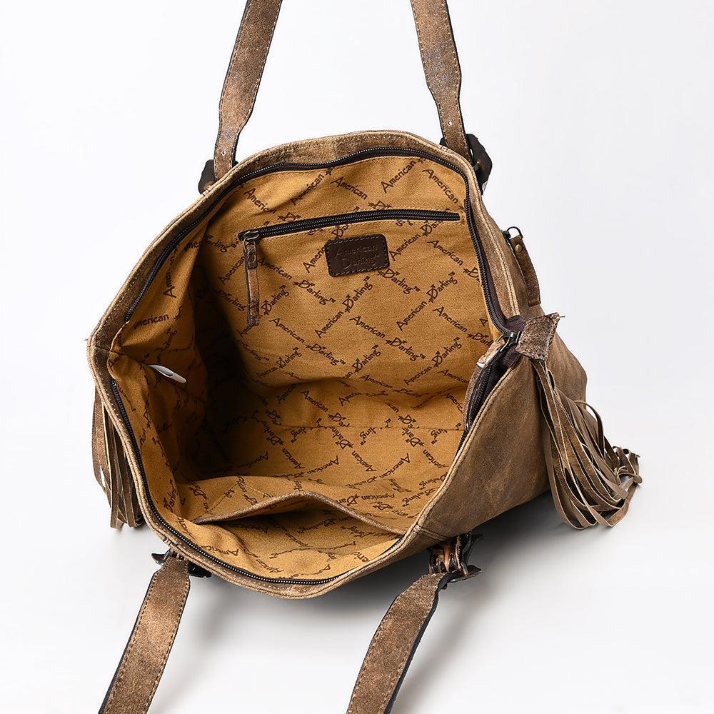 American Darling Hand-Tooled Genuine Leather Tote