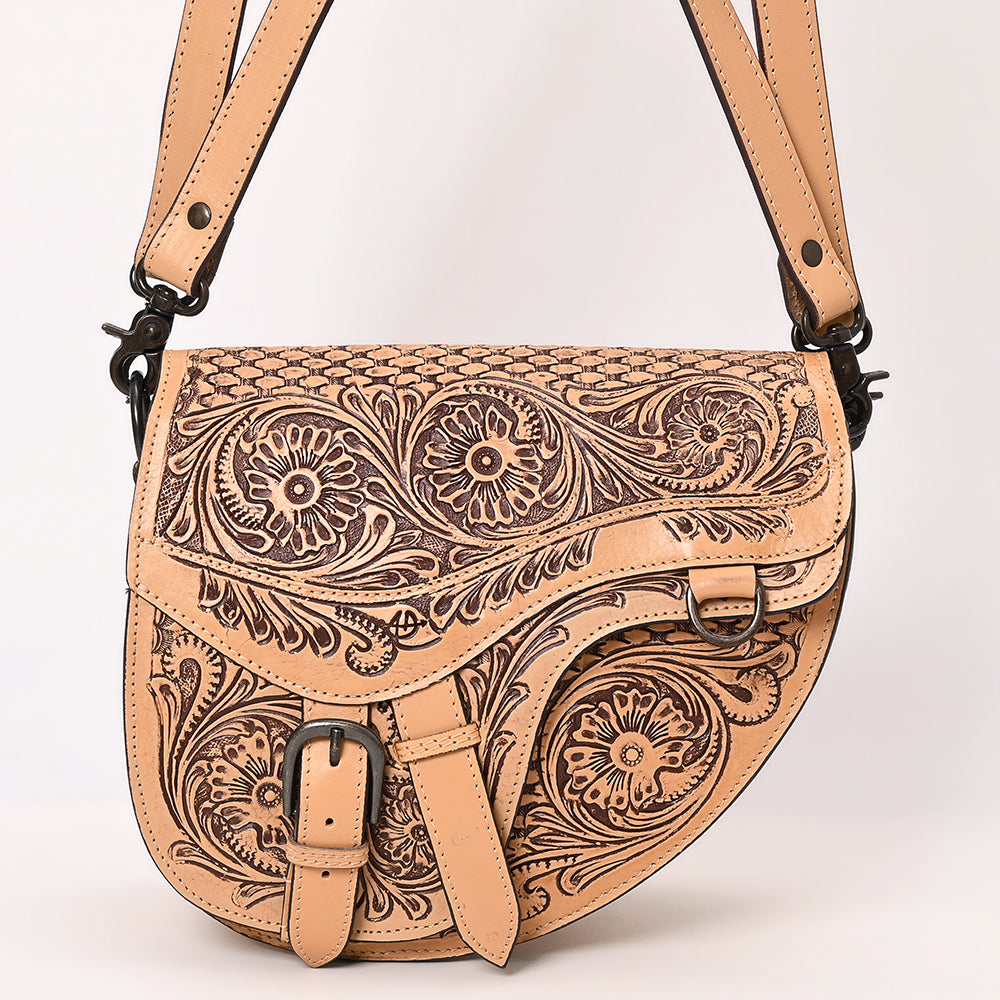 American Darling Crossbody Hand Tooled Genuine Leather