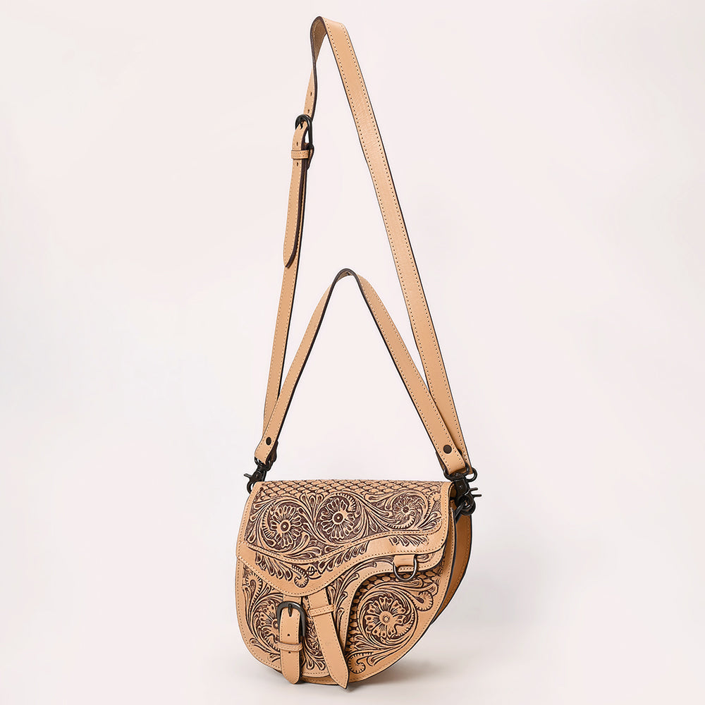 American Darling Crossbody Hand Tooled Genuine Leather