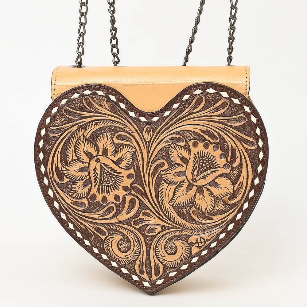 American Darling Hand-Tooled Genuine Leather Crossbody Bag