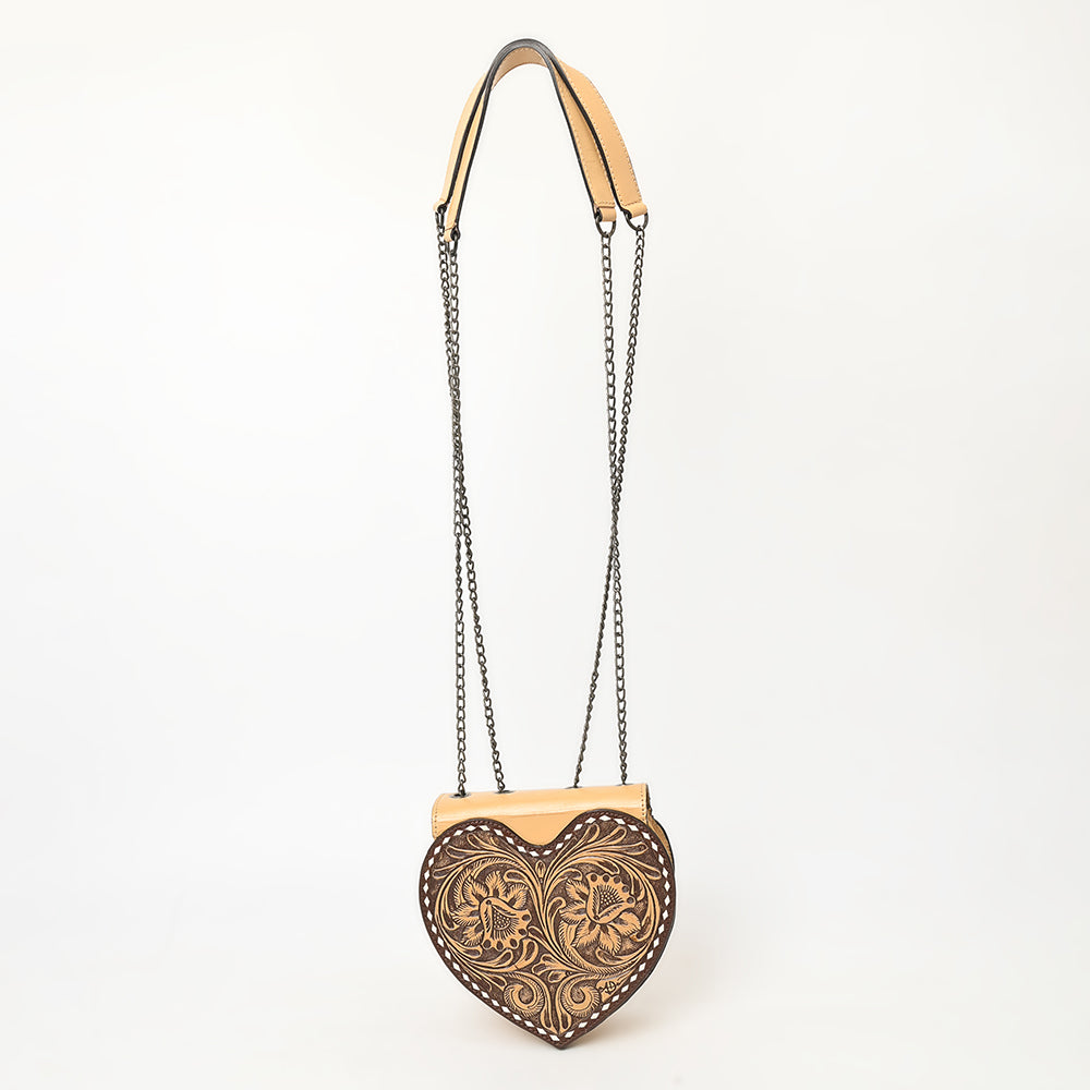 American Darling Hand-Tooled Genuine Leather Crossbody Bag