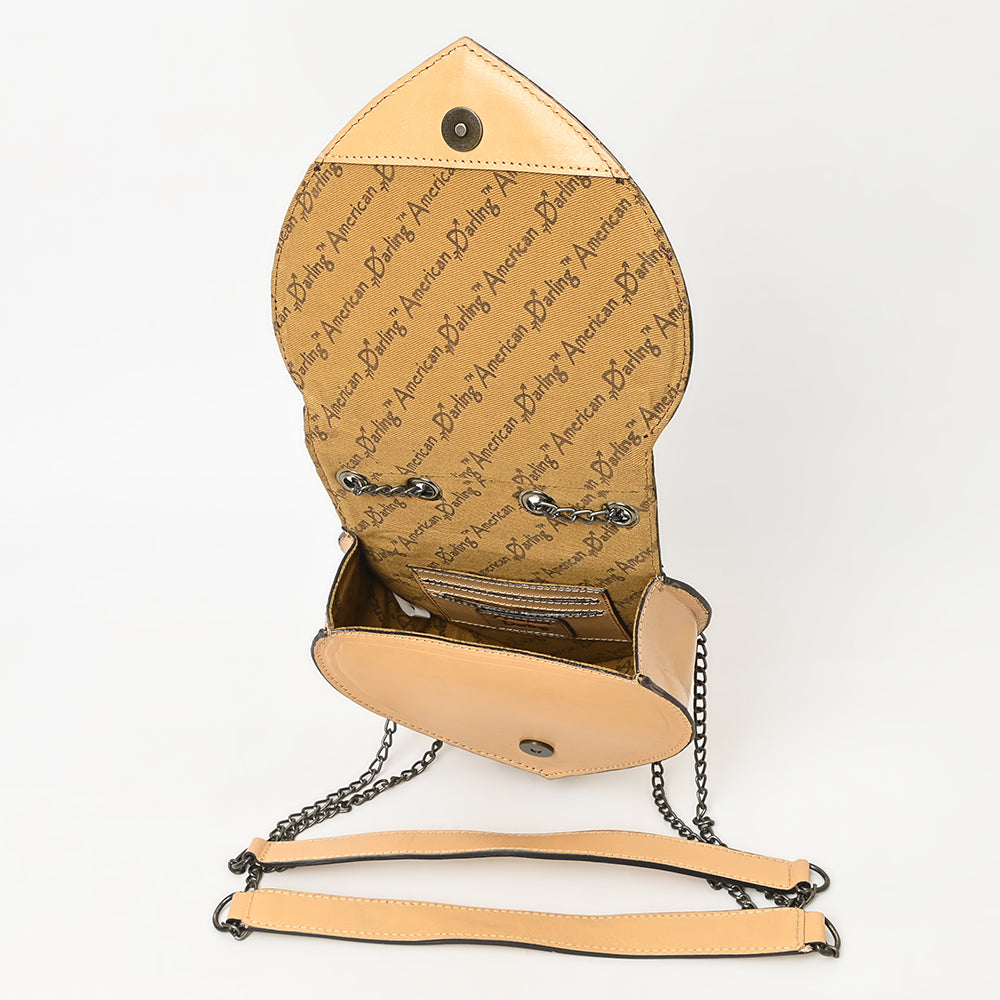 American Darling Hand-Tooled Genuine Leather Crossbody Bag