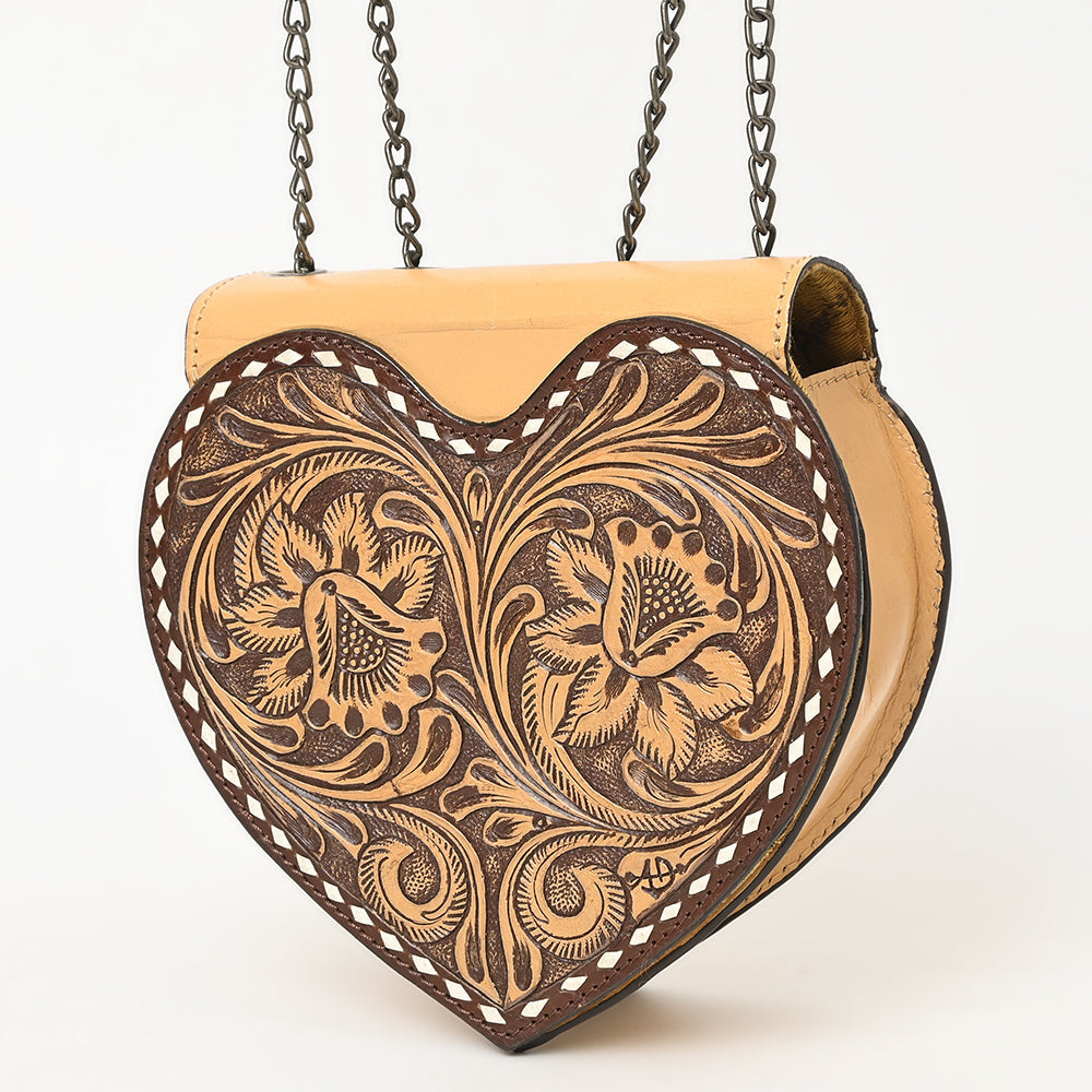 American Darling Hand-Tooled Genuine Leather Crossbody Bag