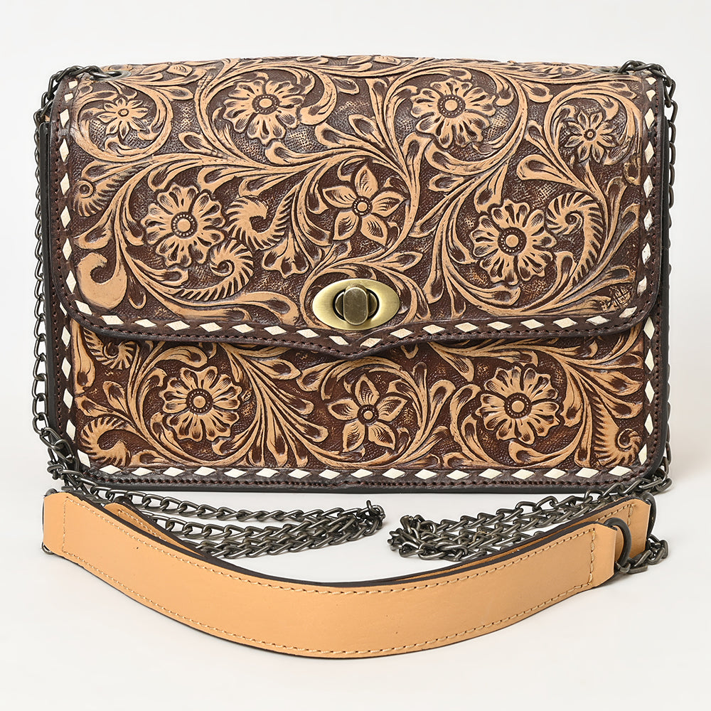 American Darling Small Crossbody Beautifully Hand Tooled Genuine Leather Women Bag Western Handbag Purse