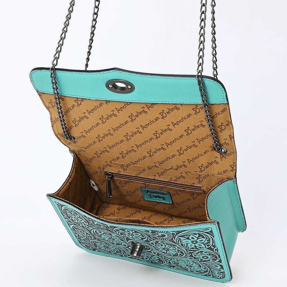 American Darling Crossbody Hand Tooled Genuine Leather