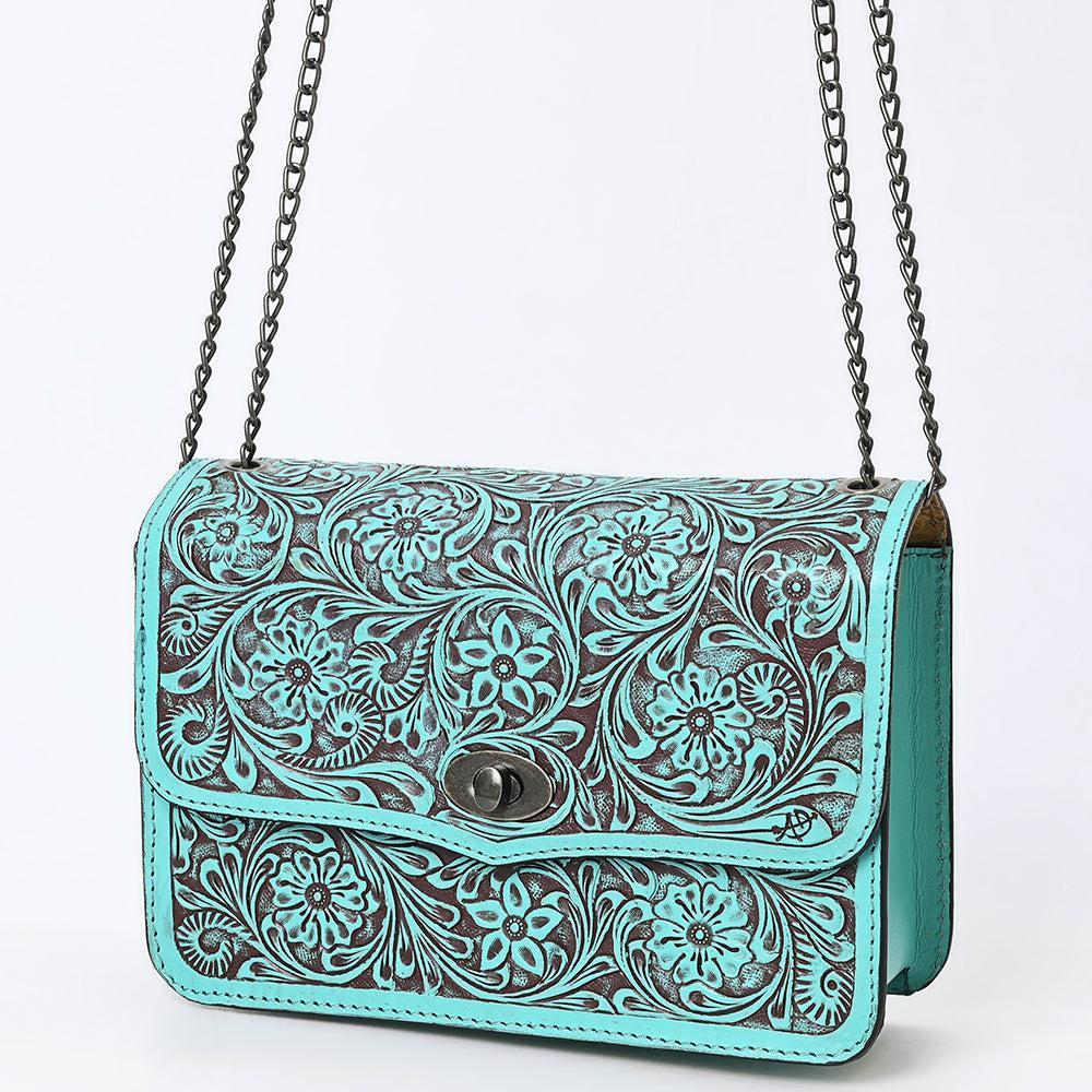 American Darling Crossbody Hand Tooled Genuine Leather